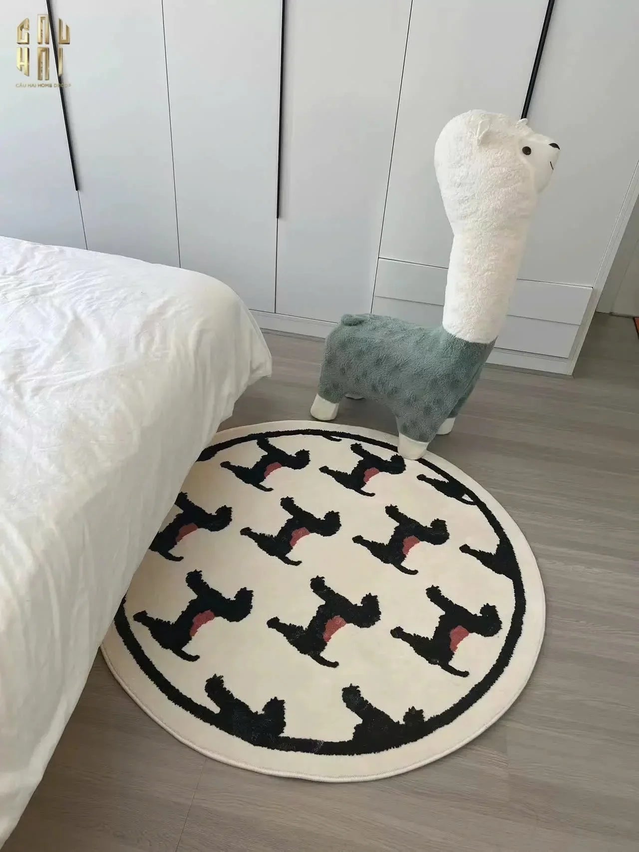 THẢM TRÒN DỆT KIM D120/160 - NOBLE CANICHE - CẬU HAI HOME DECOR