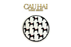 Thảm Tròn Dệt Kim D120/160 - Noble Caniche-CẬU HAI HOME DECOR