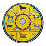Thảm Tròn Nhung Bỉ D100 - Round Carpet Jaune Bleu Renaissance-THẢM TRÒN - THẢM BED-Đối tác tại Trung Quốc theo từng đơn đặt hàng-CẬU HAI HOME DECOR