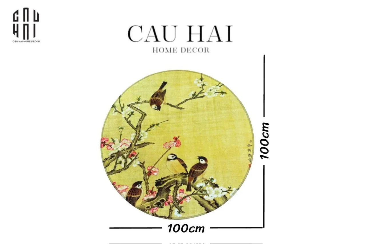 THẢM TRÒN NHUNG BỈ D100 - ROUND CARPET KIM TƯỚC - CẬU HAI HOME DECOR