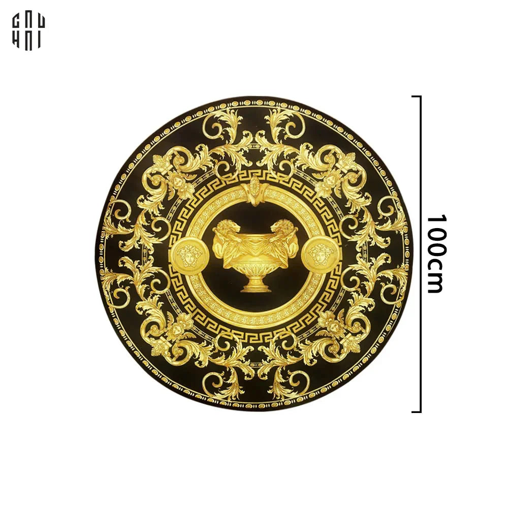 THẢM TRÒN NHUNG BỈ D100 TRẢI SÀN - ROUND CARPET GIANNI VERS. BAROQUE - POWER. &. LOYALTY - CẬU HAI HOME DECOR