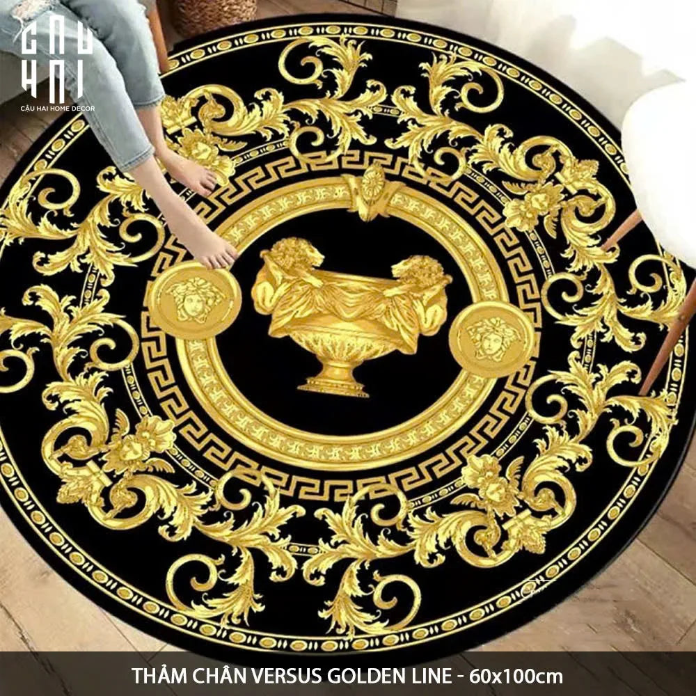 THẢM TRÒN NHUNG BỈ D100 TRẢI SÀN - ROUND CARPET GIANNI VERS. BAROQUE - POWER. &. LOYALTY - CẬU HAI HOME DECOR