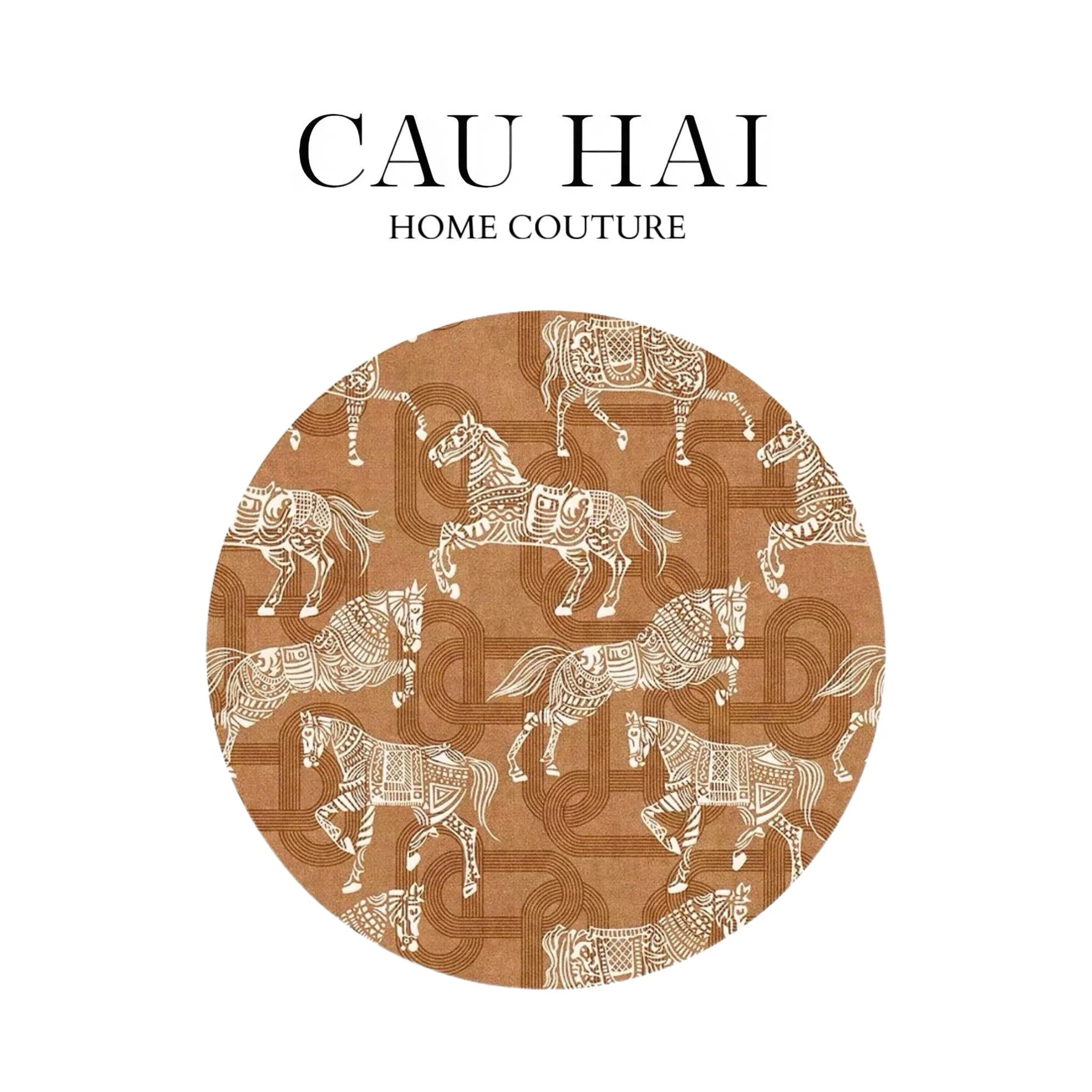 THẢM TRÒN NHUNG BỈ D160/200 - ARRAKIS CAVALIER - CẬU HAI HOME DECOR