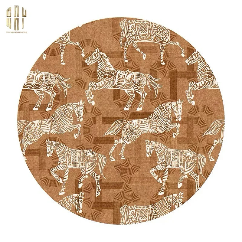 THẢM TRÒN NHUNG BỈ D160/200 - ARRAKIS CAVALIER - CẬU HAI HOME DECOR