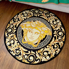Thảm Tròn Nhung Bỉ D80 - Ronde Carpet Barocco - Medusa Fascination-CẬU HAI HOME DECOR