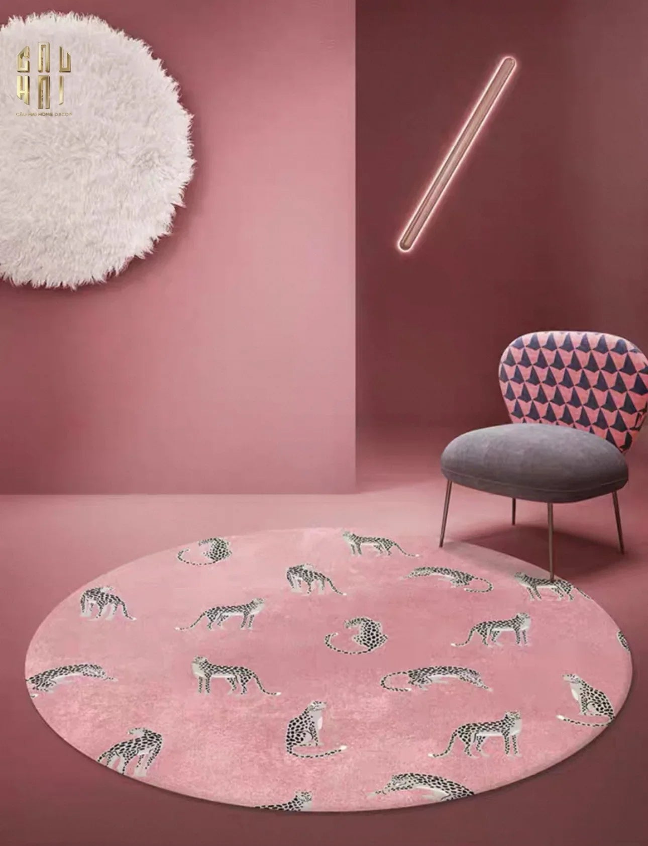 THẢM TRÒN POLY PLUSH™ - PINK PANTHER D120/D150 - CẬU HAI HOME DECOR