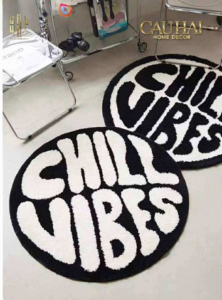 Thảm Tròn Sợi Dệt D80/100 - Chill Vibes - CẬU HAI HOME DECOR