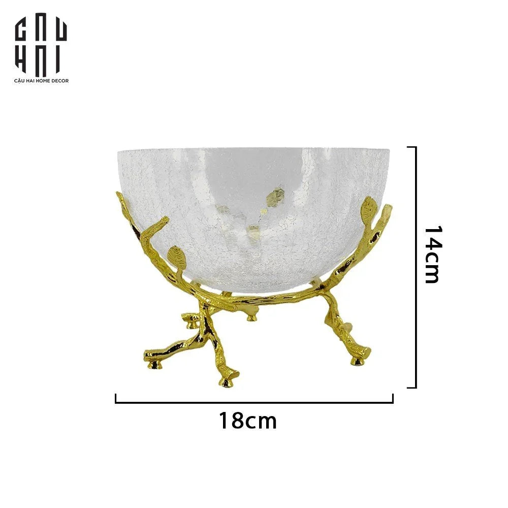 THỐ TRÁI CÂY GOLDEN BRANCH FRUIT BOWL - CẬU HAI HOME DECOR