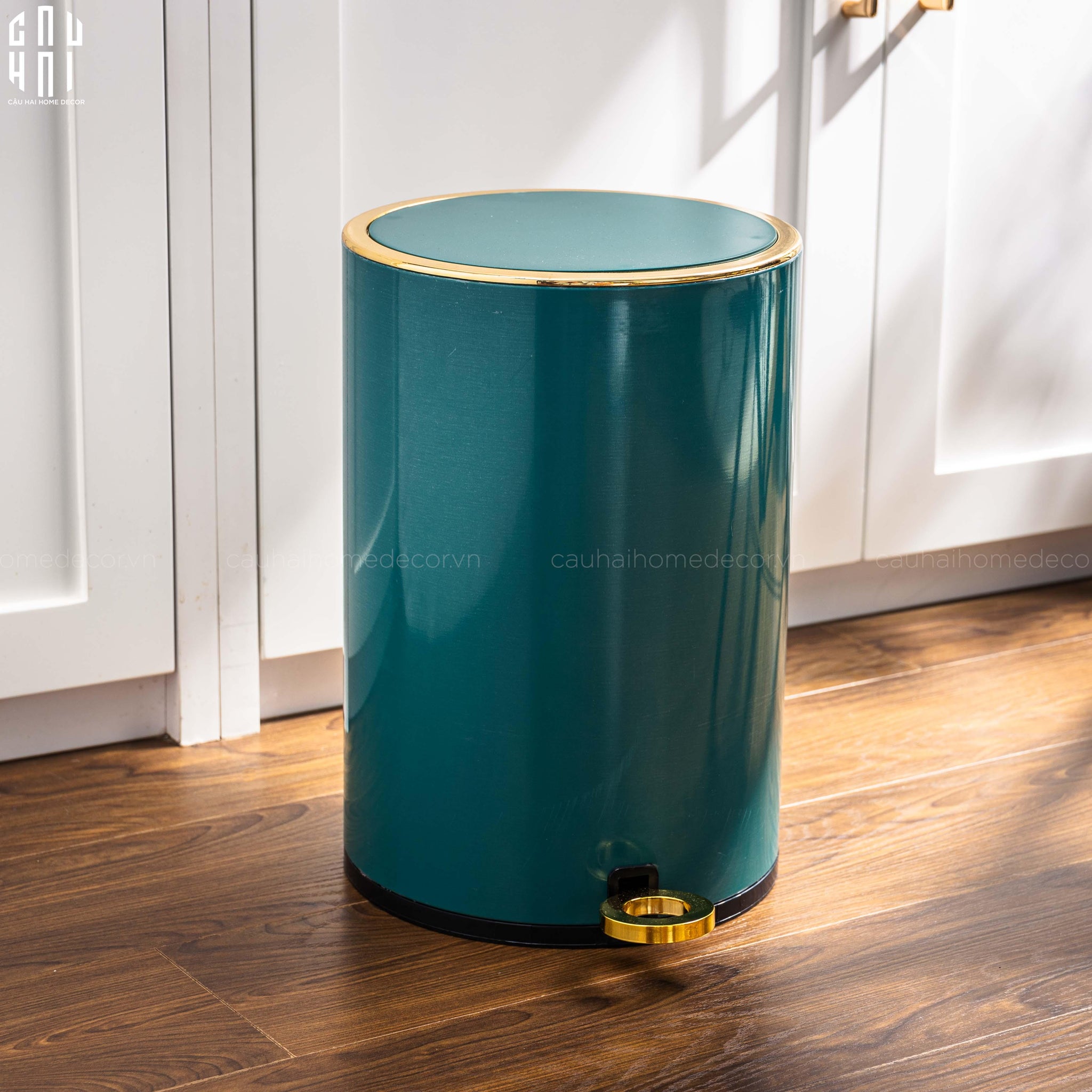 THÙNG RÁC BASIC NEW EDITION 12L - GREEN - CẬU HAI HOME DECOR