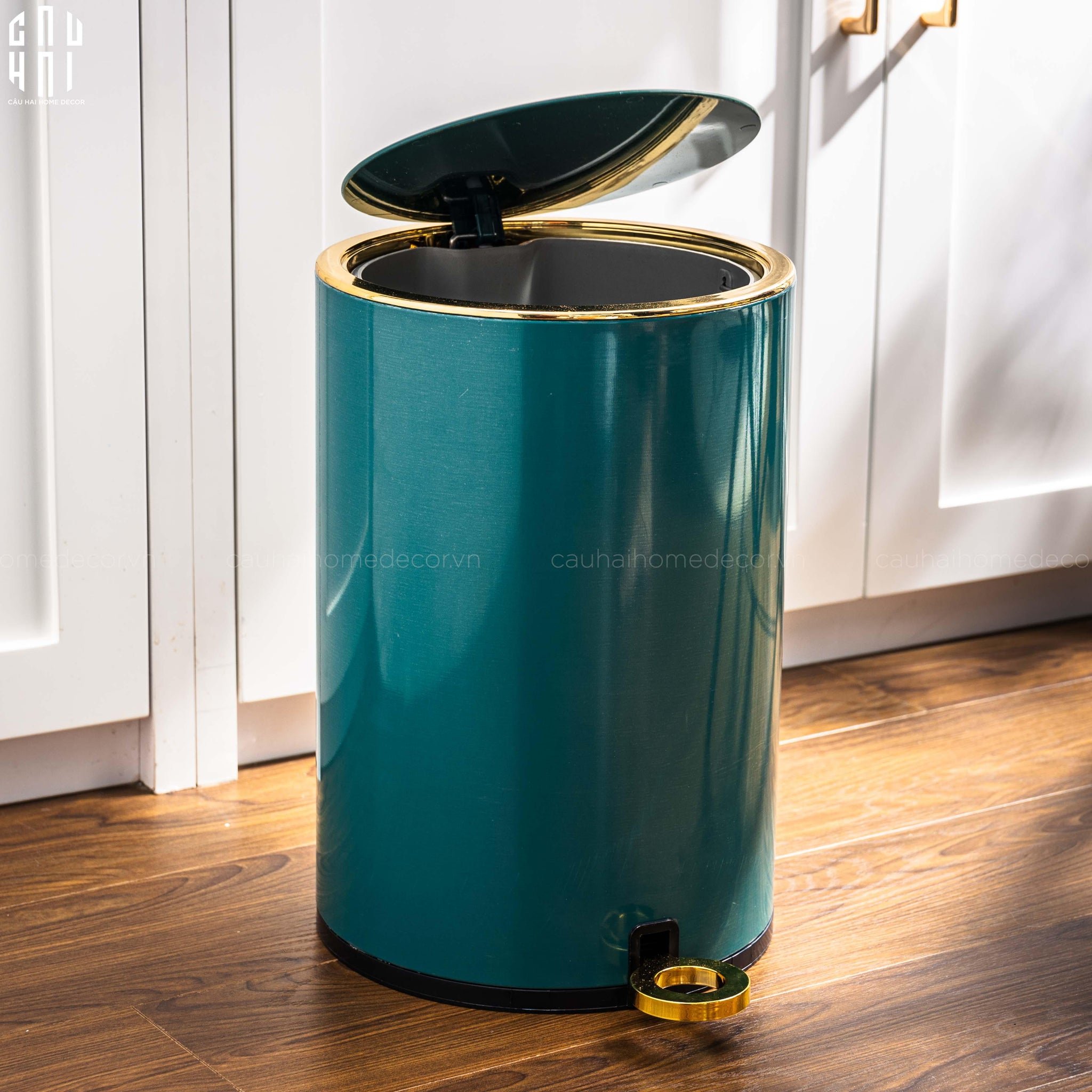 THÙNG RÁC BASIC NEW EDITION 12L - GREEN - CẬU HAI HOME DECOR