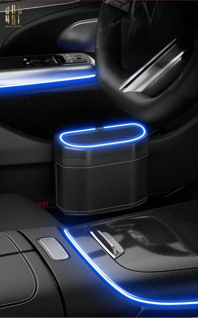 THÙNG RÁC BỌC DA CAR MINI BIN - NOIR - CẬU HAI HOME DECOR