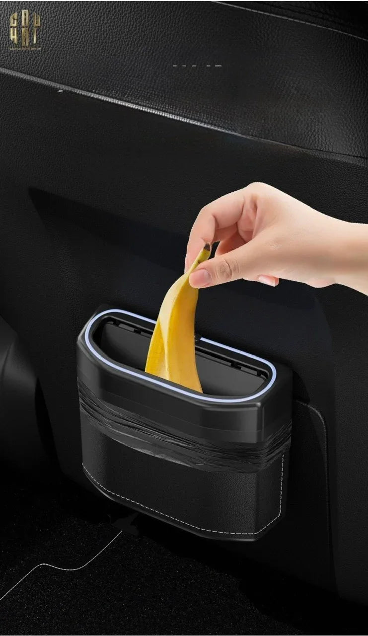 THÙNG RÁC BỌC DA CAR MINI BIN - NOIR - CẬU HAI HOME DECOR