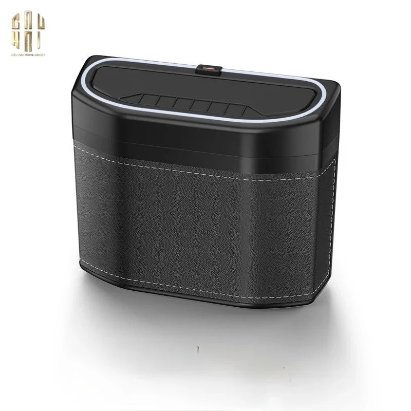 THÙNG RÁC BỌC DA CAR MINI BIN - NOIR - CẬU HAI HOME DECOR