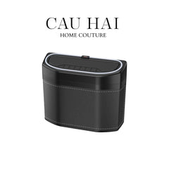 Thùng Rác Bọc Da Car Mini Bin - Noir-CẬU HAI HOME DECOR