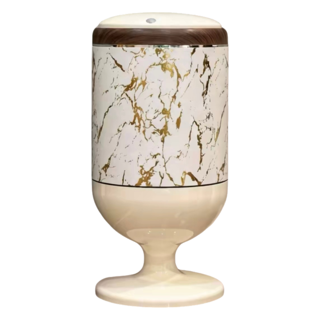 Thùng Rác Bọc Da Vân Đá Marble Pedestal Silencieux 20L-Thùng Rác-CẬU HAI HOME DECOR-CẬU HAI HOME DECOR