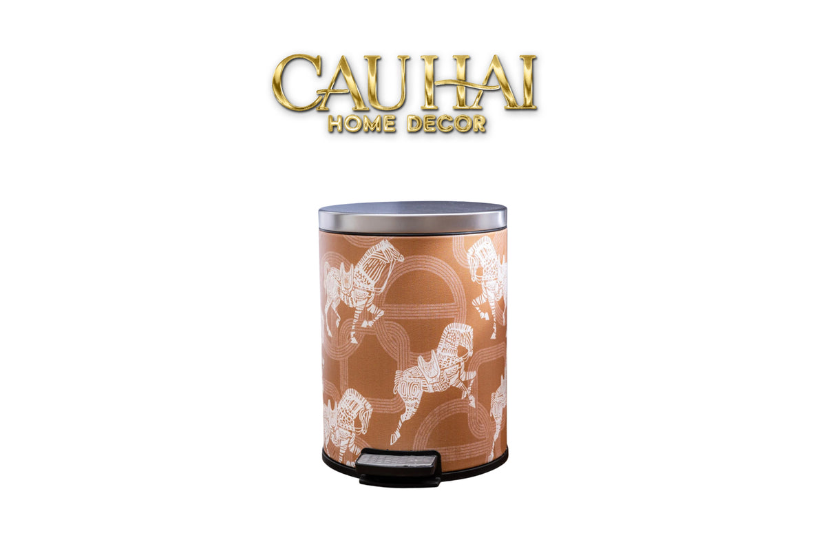 Thùng Rác Da Les Cavaliers Blancs Impériaux 14L - Brun Up-Thùng Rác-Đối tác tại Trung Quốc theo từng đơn đặt hàng-CẬU HAI HOME DECOR
