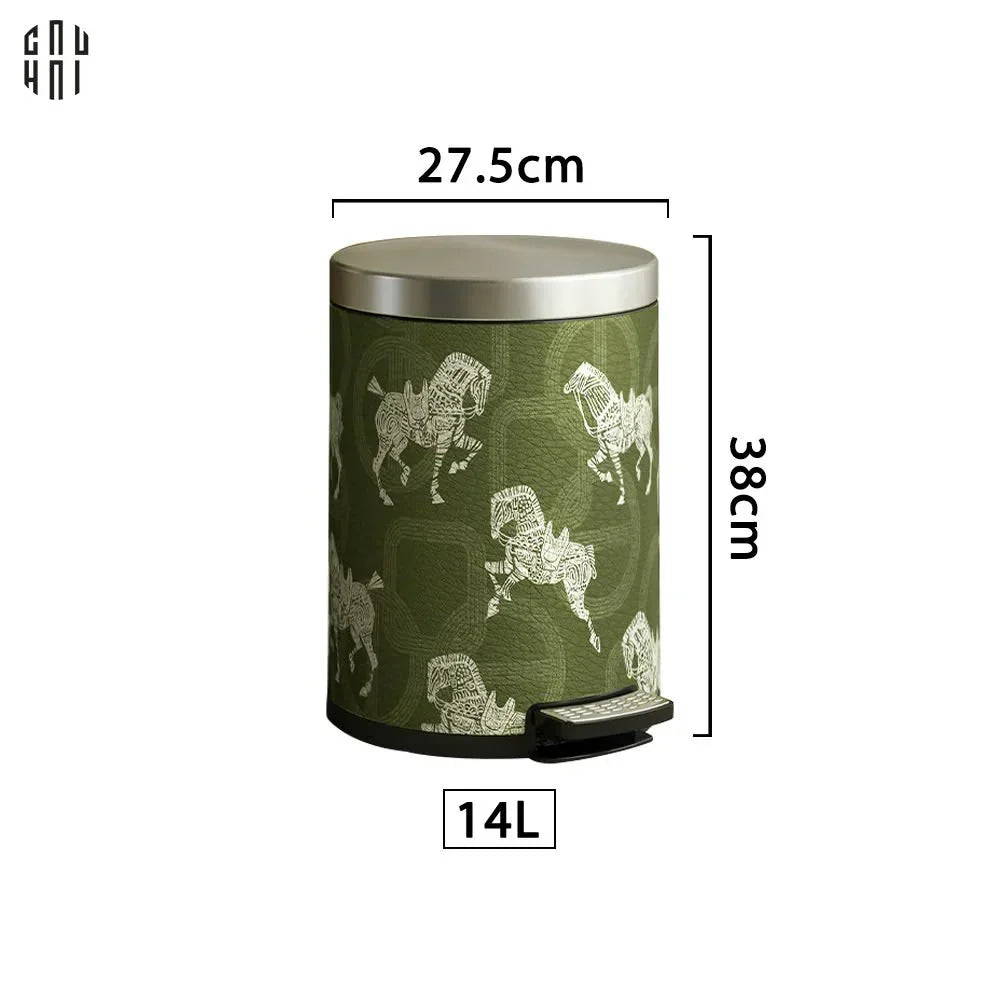 Thùng Rác Da Les Cavaliers Blancs Impériaux 14L - Vert Up-Thùng Rác-Đối tác tại Trung Quốc theo từng đơn đặt hàng-CẬU HAI HOME DECOR