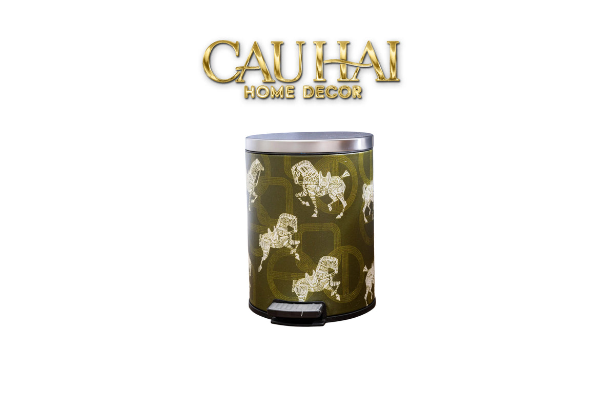 Thùng Rác Da Les Cavaliers Blancs Impériaux 14L - Vert Up-Thùng Rác-Đối tác tại Trung Quốc theo từng đơn đặt hàng-CẬU HAI HOME DECOR