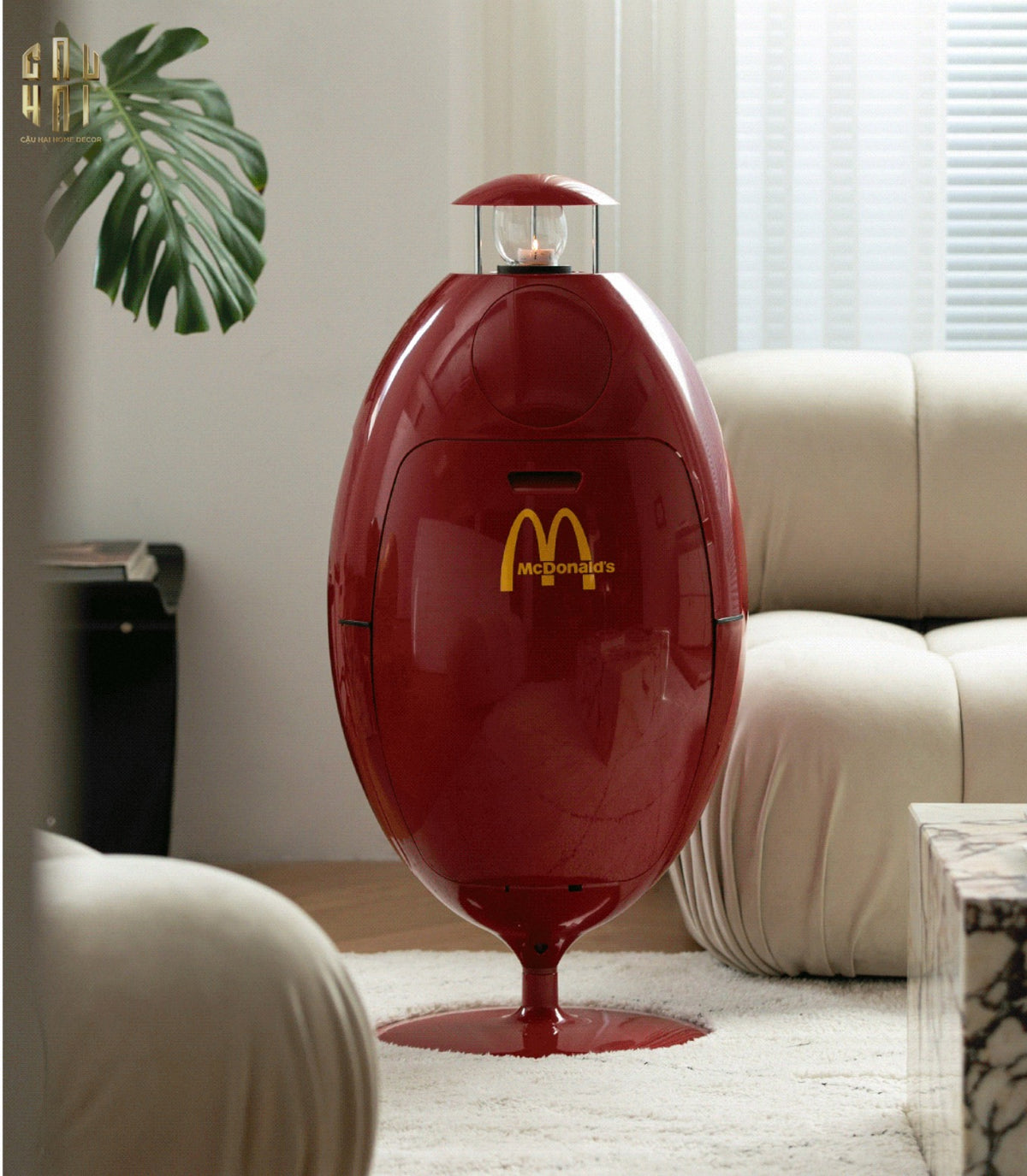 Thùng Rác Đa Năng Dinosaur Red Egg - Modern-Thùng Rác-Đối tác tại Trung Quốc theo từng đơn đặt hàng-CẬU HAI HOME DECOR