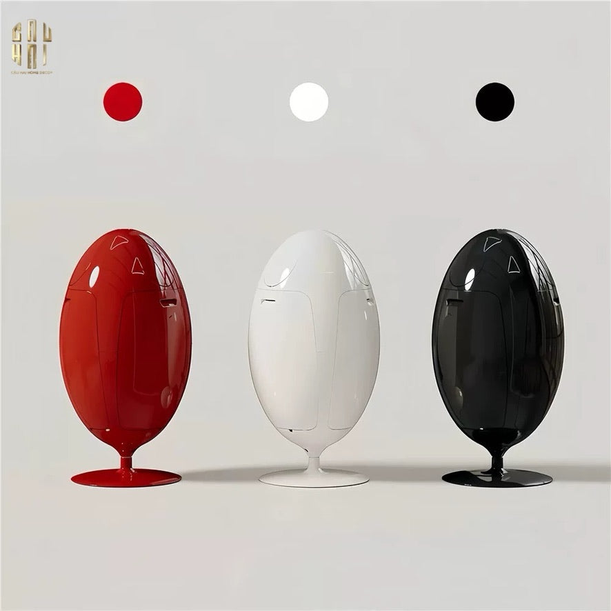 Thùng Rác Đa Năng Dinosaur Red Egg - Modern-Thùng Rác-Đối tác tại Trung Quốc theo từng đơn đặt hàng-CẬU HAI HOME DECOR