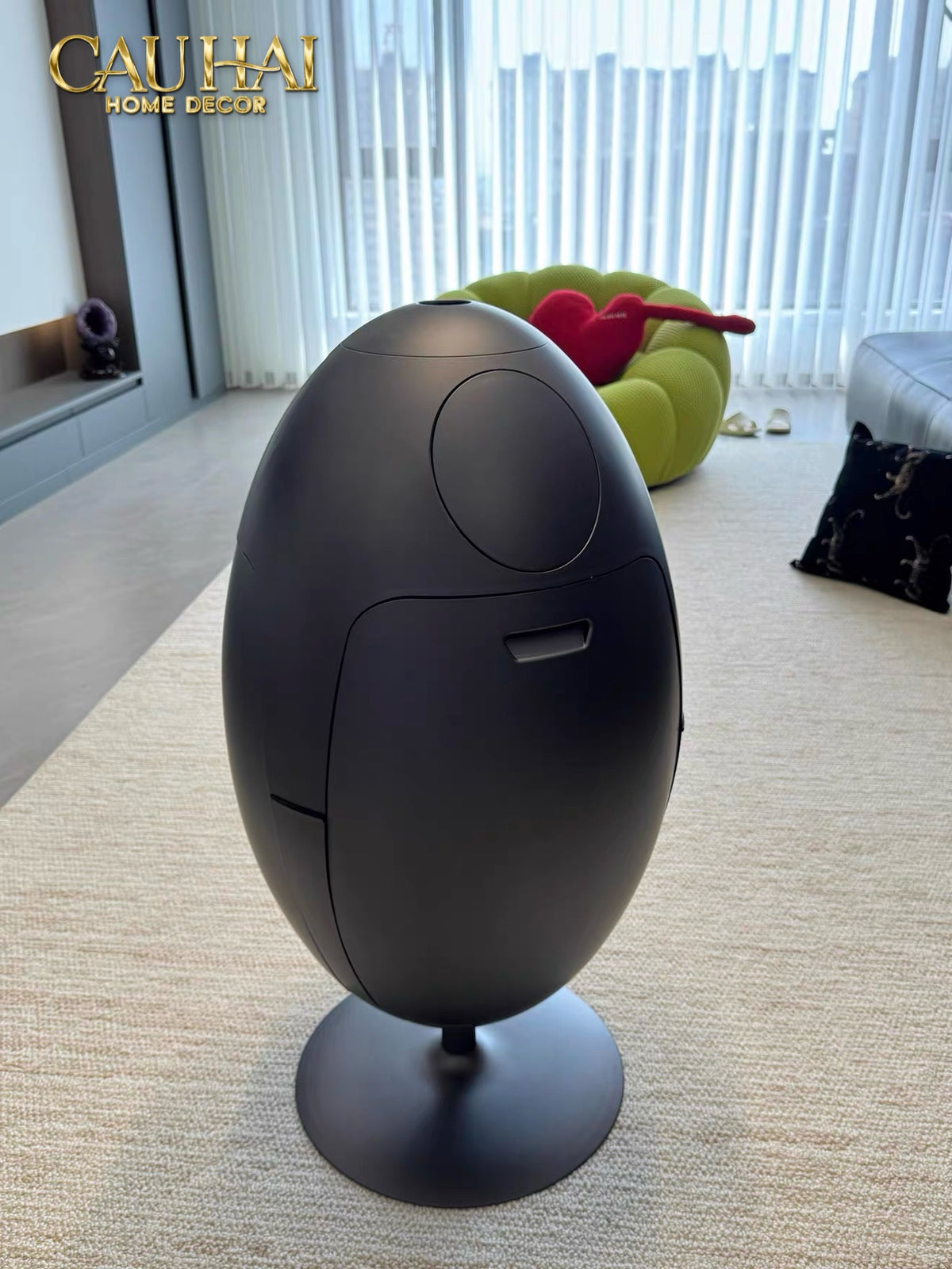 Thùng Rác Đa Năng Dinosaur Red Egg - Modern-Thùng Rác-Đối tác tại Trung Quốc theo từng đơn đặt hàng-CẬU HAI HOME DECOR