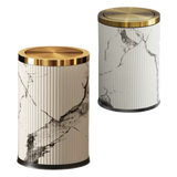 Thùng Rác Da Vân Đá Marble Prime Minimal Desk Trash Cans 9L 20x31-Thùng Rác-CẬU HAI HOME DECOR-CẬU HAI HOME DECOR