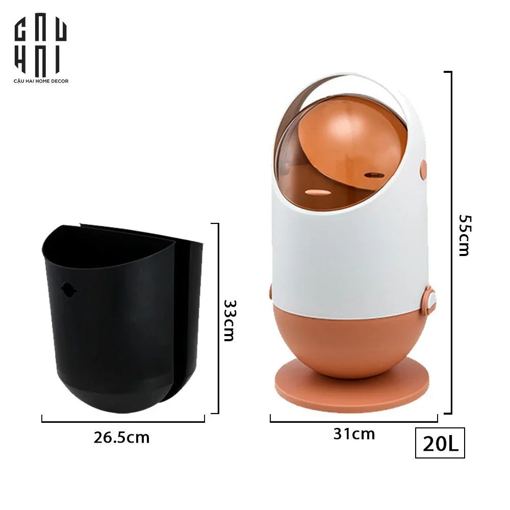 Thùng Rác Finch 20L- Orange-Thùng Rác-Đối tác tại Trung Quốc theo từng đơn đặt hàng-CẬU HAI HOME DECOR