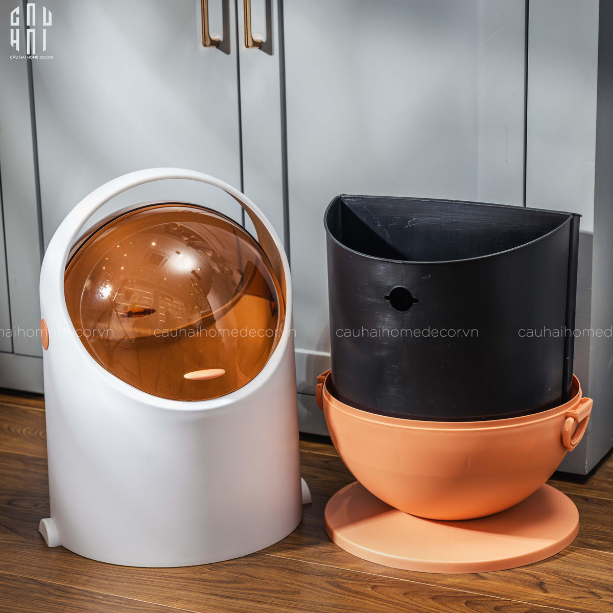 Thùng Rác Finch 20L- Orange-Thùng Rác-Đối tác tại Trung Quốc theo từng đơn đặt hàng-CẬU HAI HOME DECOR