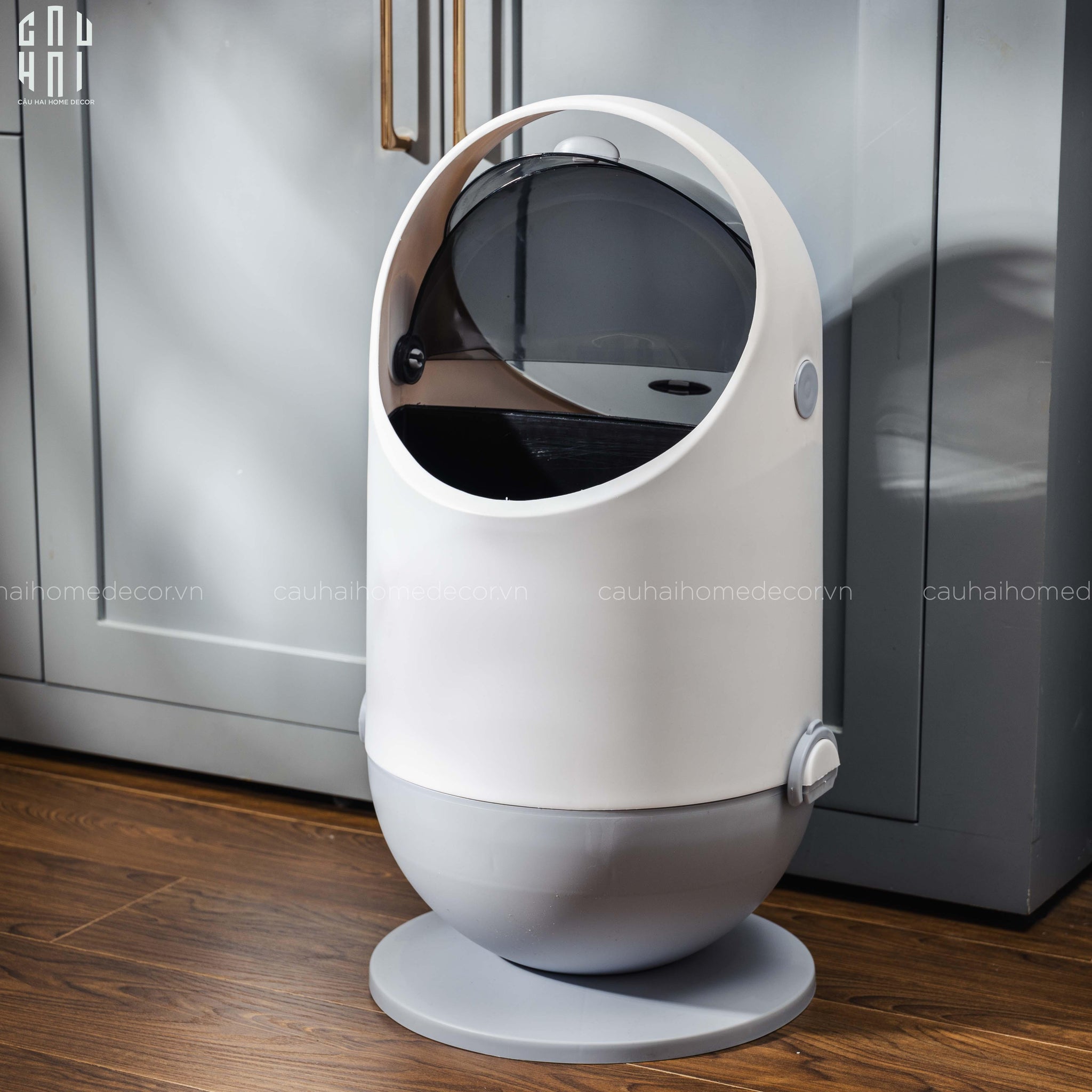 THÙNG RÁC FINCH 20L- SILVER - CẬU HAI HOME DECOR