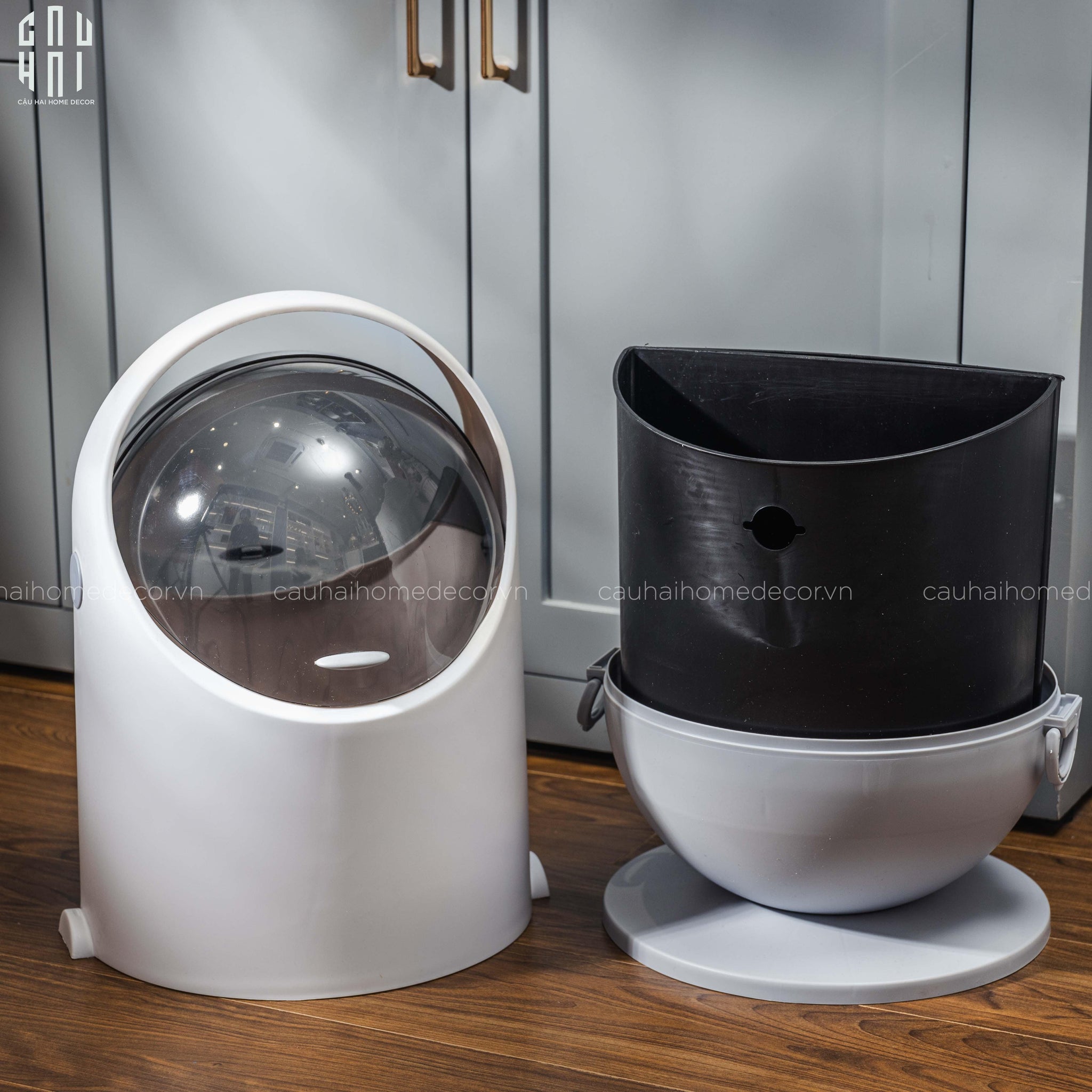 THÙNG RÁC FINCH 20L- SILVER - CẬU HAI HOME DECOR