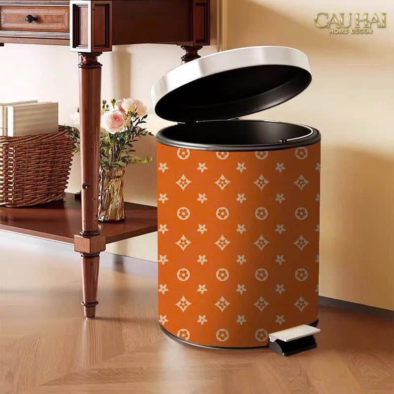 THÙNG RÁC LOUIS V CINNAMON MONO 12L - CẬU HAI HOME DECOR