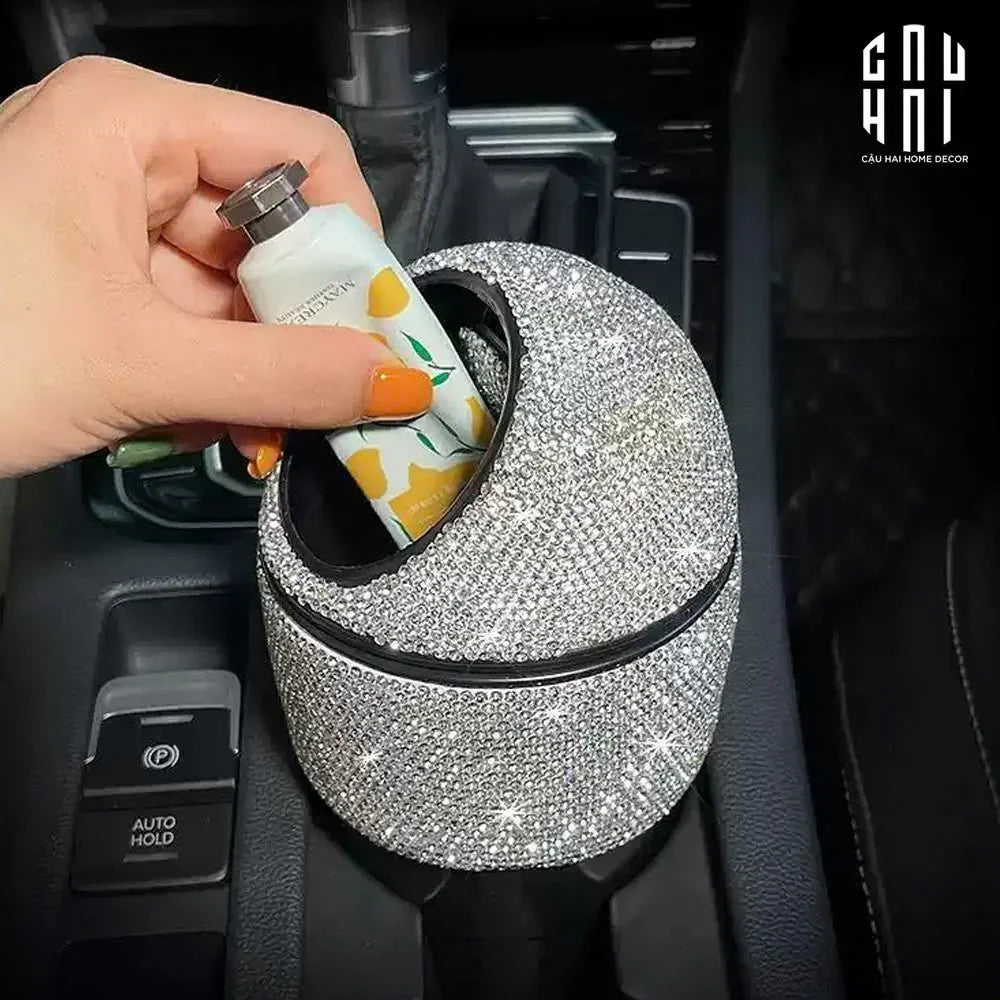 THÙNG RÁC MINI BLING BLING - AUTO GEAR LUXE - CẬU HAI HOME DECOR