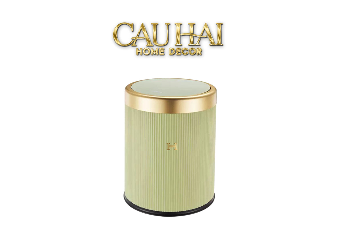 Thùng Rác Nắp Bật Équestre Celadon 12L-Thùng Rác-CẬU HAI HOME DECOR-CẬU HAI HOME DECOR