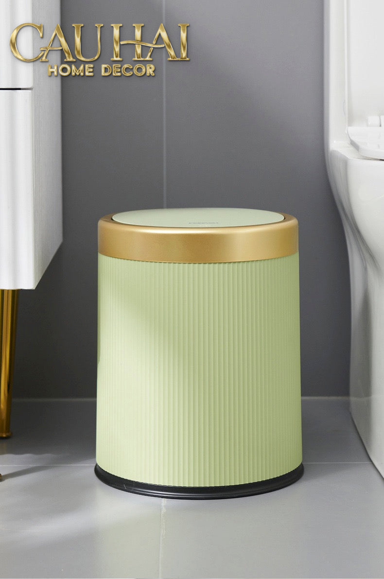 Thùng Rác Nắp Bật Équestre Celadon 12L-Thùng Rác-CẬU HAI HOME DECOR-CẬU HAI HOME DECOR