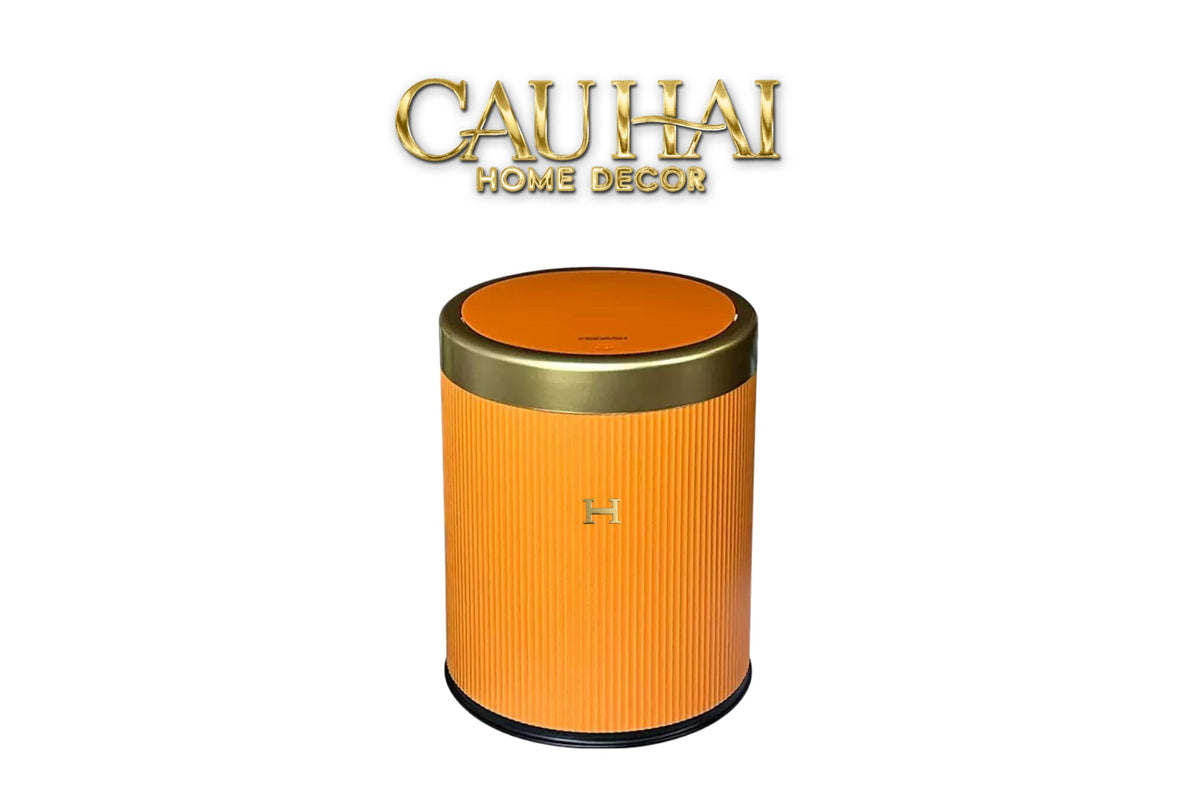 Thùng Rác Nắp Lật Équestre Mandarin 12L-Thùng Rác-CẬU HAI HOME DECOR-CẬU HAI HOME DECOR