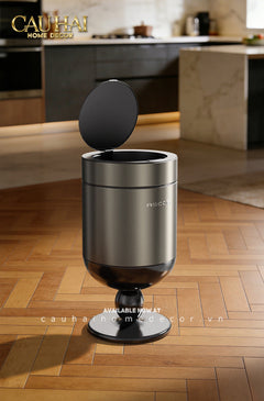 Thùng Rác Titanium Goblet Stainless Steel Modernist Trash Cans 20L 25x54-CẬU HAI HOME DECOR