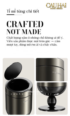 Thùng Rác Titanium Goblet Stainless Steel Modernist Trash Cans 20L 25x54-CẬU HAI HOME DECOR