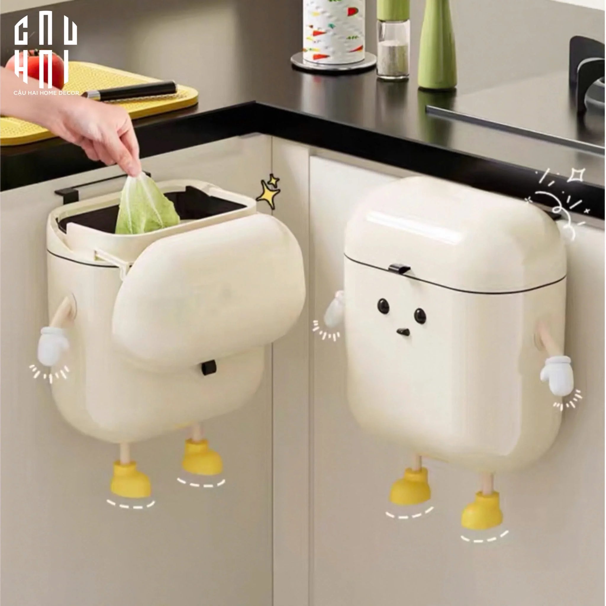 Thùng Rác Treo Đa Năng Joyful 12L-CẬU HAI HOME DECOR