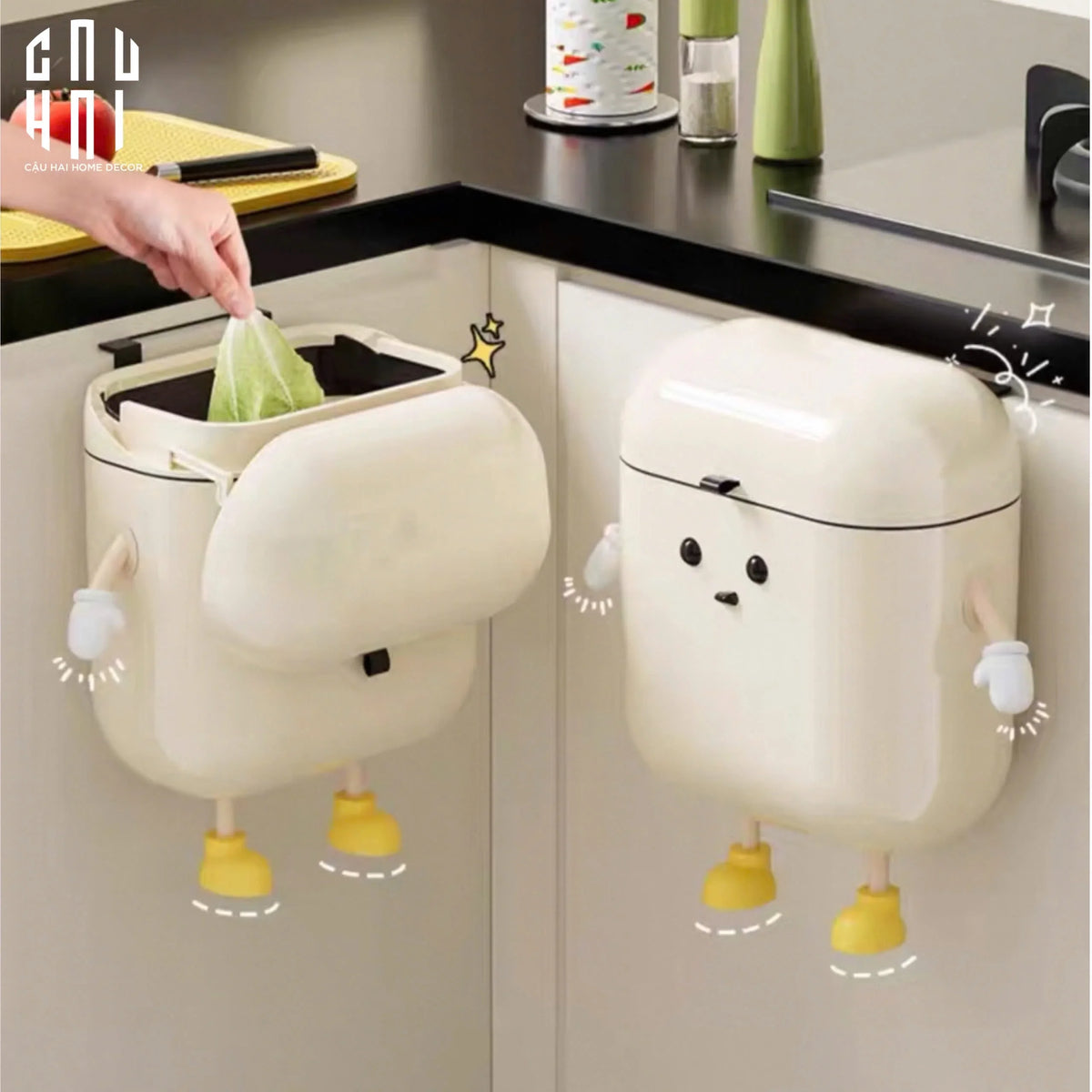 Thùng Rác Treo Đa Năng Joyful 12L-Thùng Rác-Đối tác tại Trung Quốc theo từng đơn đặt hàng-CẬU HAI HOME DECOR