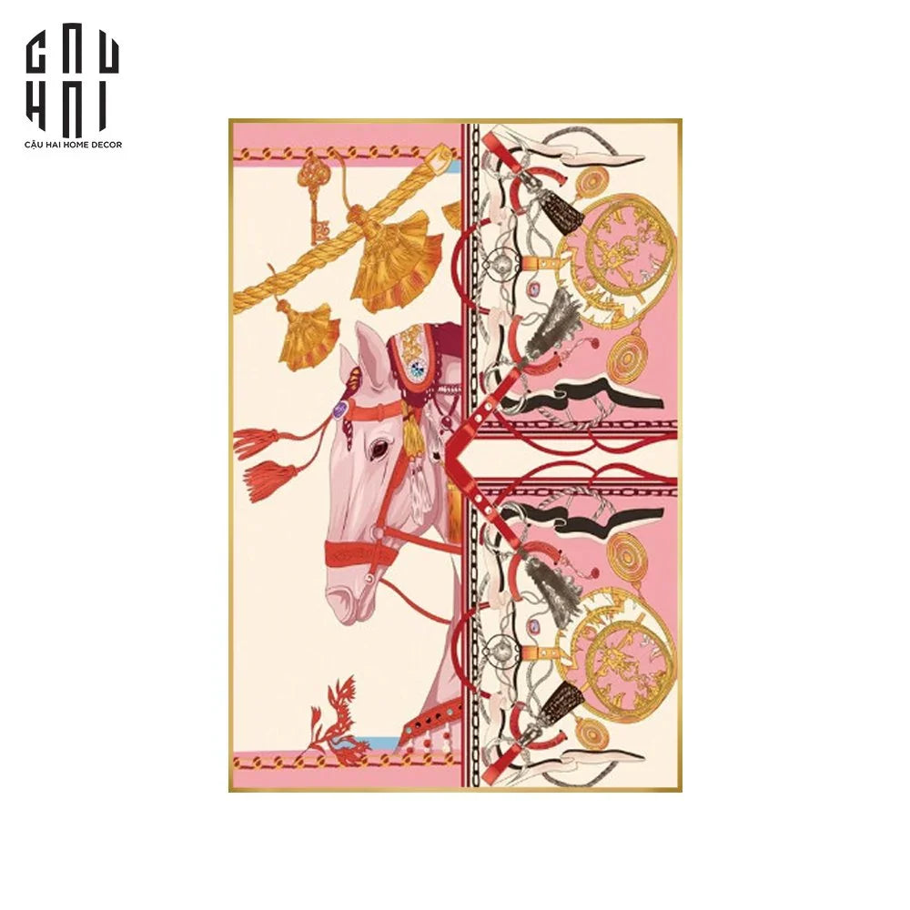 TRANH CANVAS ABSTRACT HORSE 80X120CM - CẬU HAI HOME DECOR