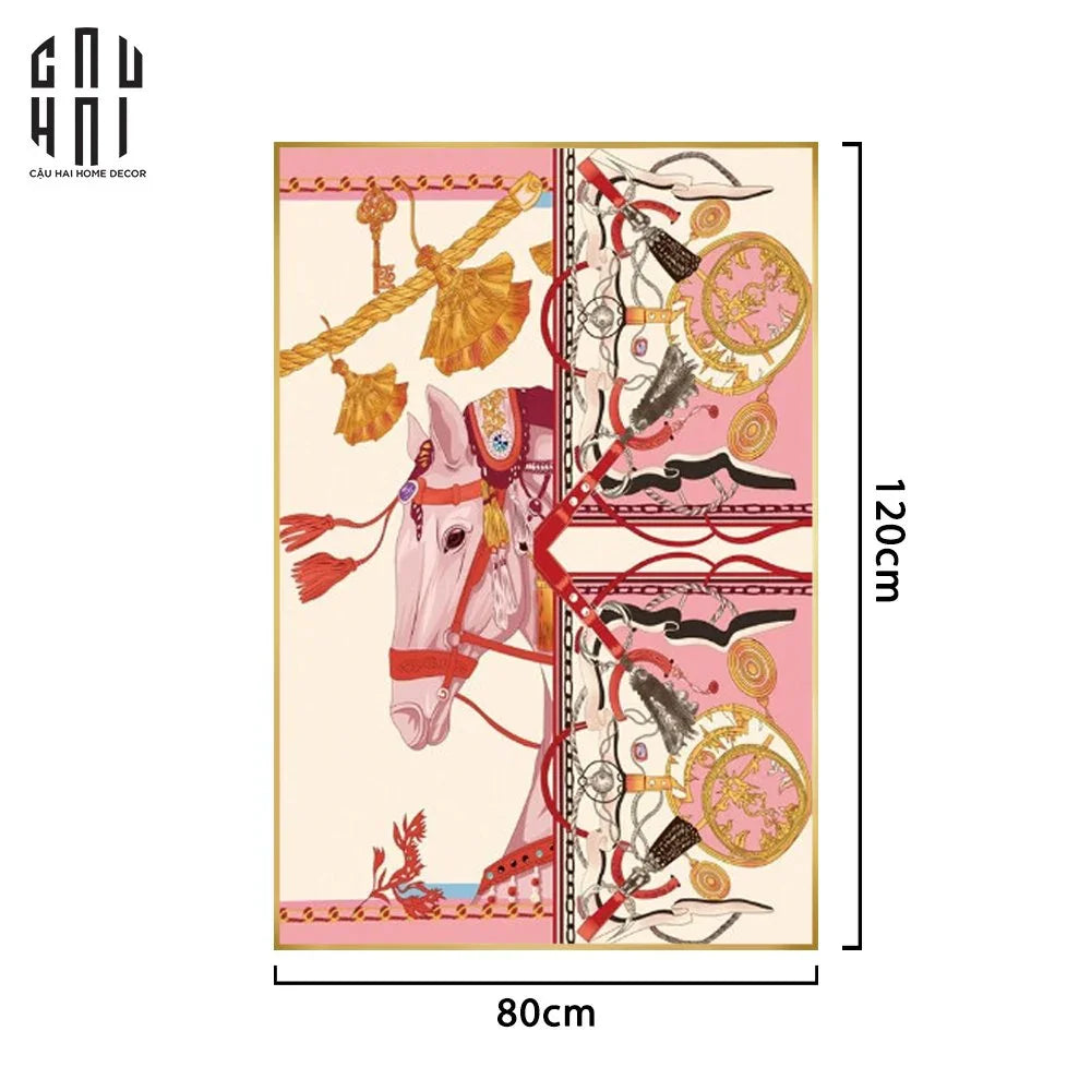 TRANH CANVAS ABSTRACT HORSE 80X120CM - CẬU HAI HOME DECOR