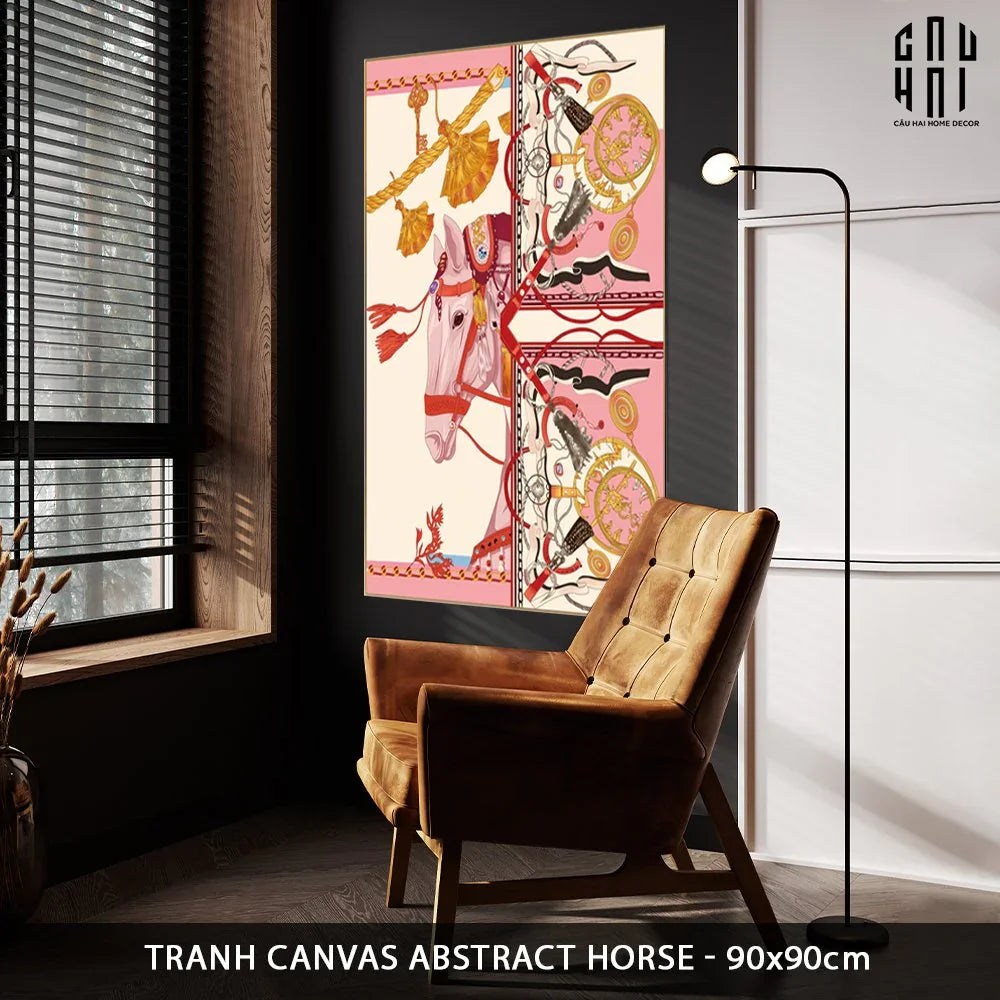 TRANH CANVAS ABSTRACT HORSE 80X120CM - CẬU HAI HOME DECOR