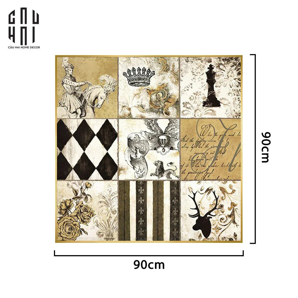 TRANH CANVAS B-GLORY II 90X90 CM - CẬU HAI HOME DECOR