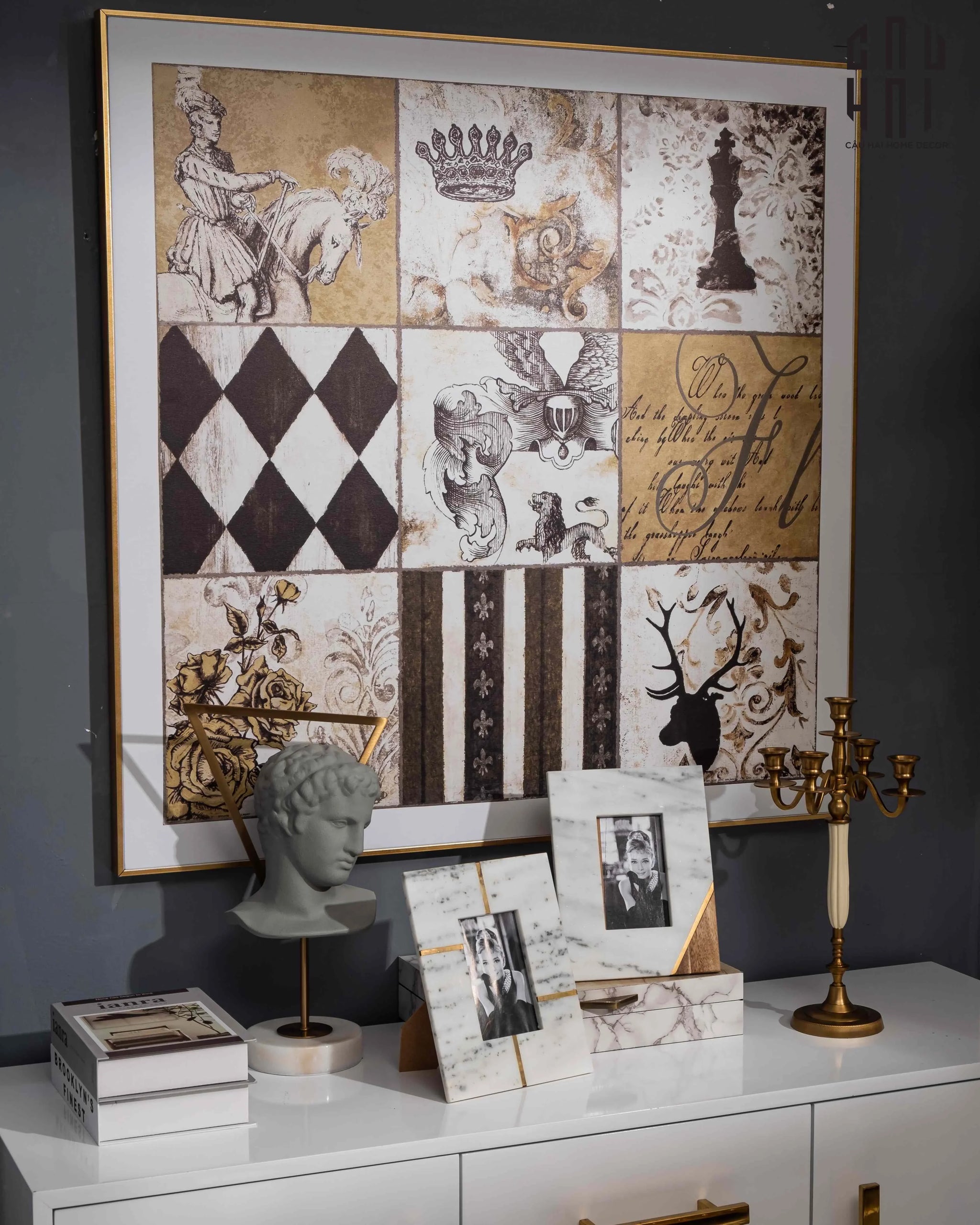 TRANH CANVAS B-GLORY II 90X90 CM - CẬU HAI HOME DECOR