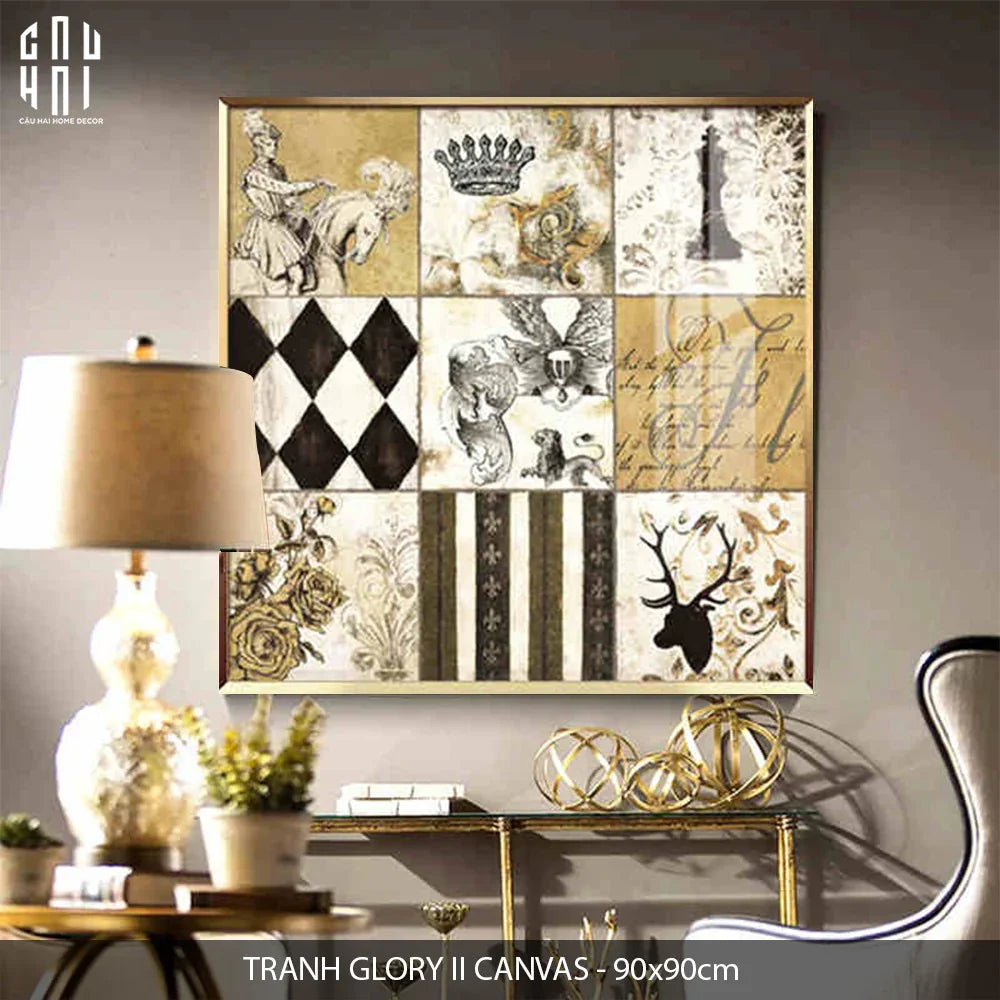 TRANH CANVAS B-GLORY II 90X90 CM - CẬU HAI HOME DECOR