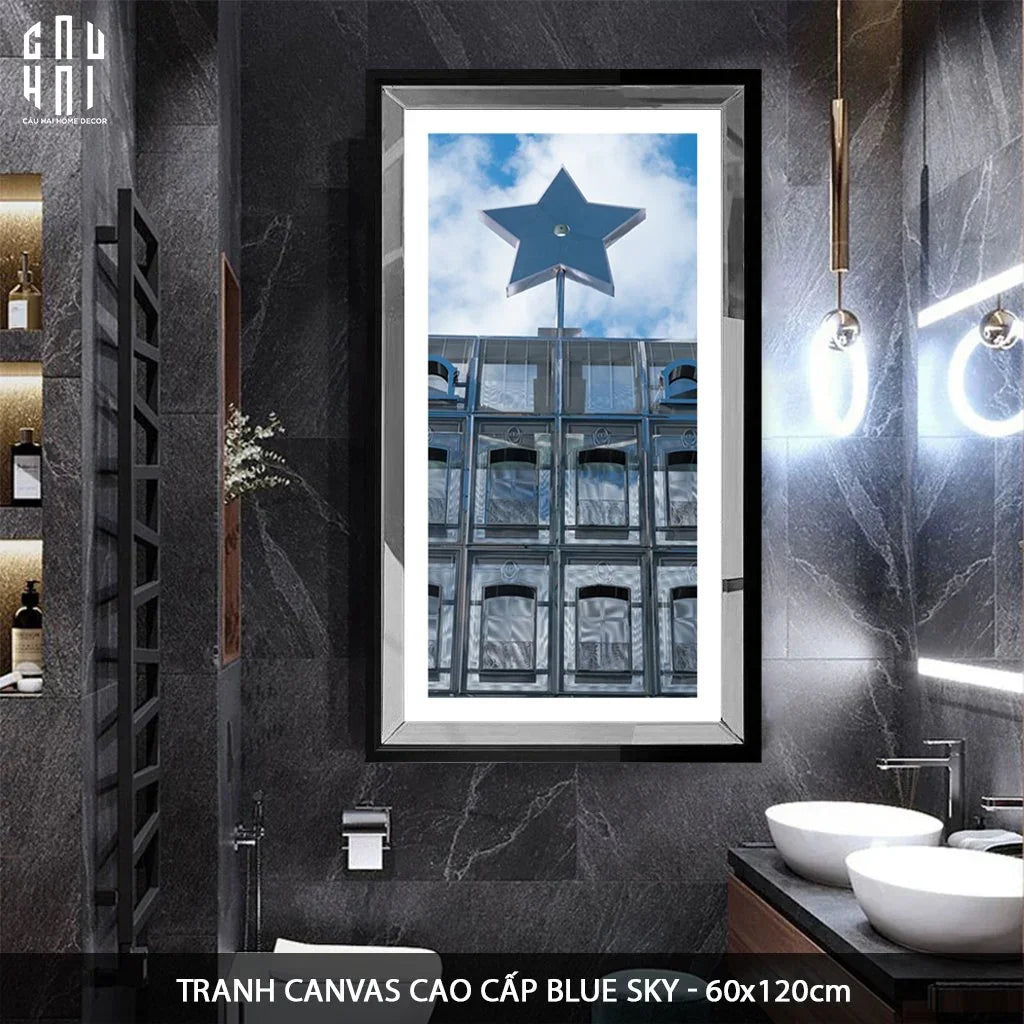 TRANH CANVAS CAO CẤP BLUE SKY 60X120CM - CẬU HAI HOME DECOR