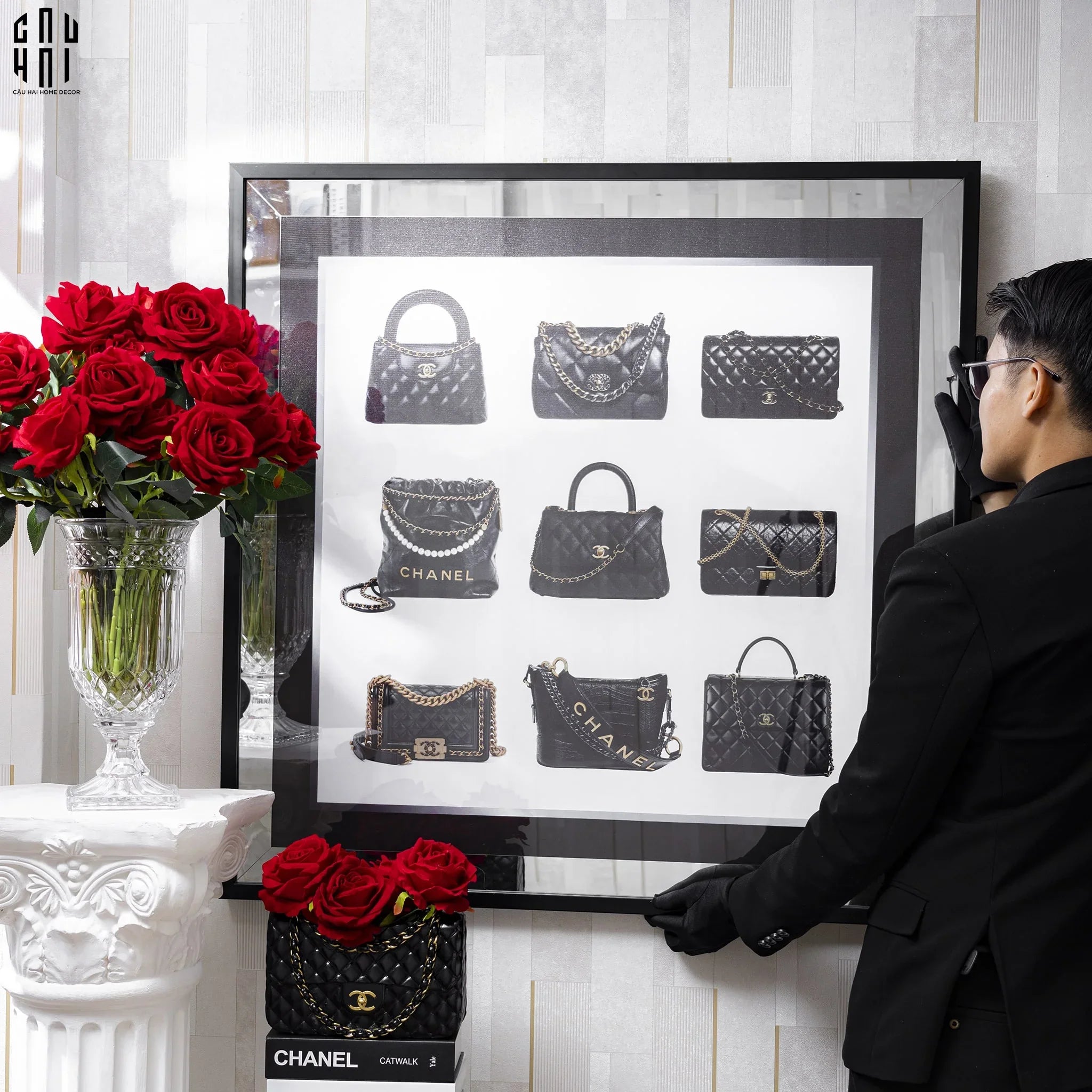 TRANH CANVAS CAO CẤP C TIMELESS FLAGBAG LUXURY 90X90CM - CẬU HAI HOME DECOR