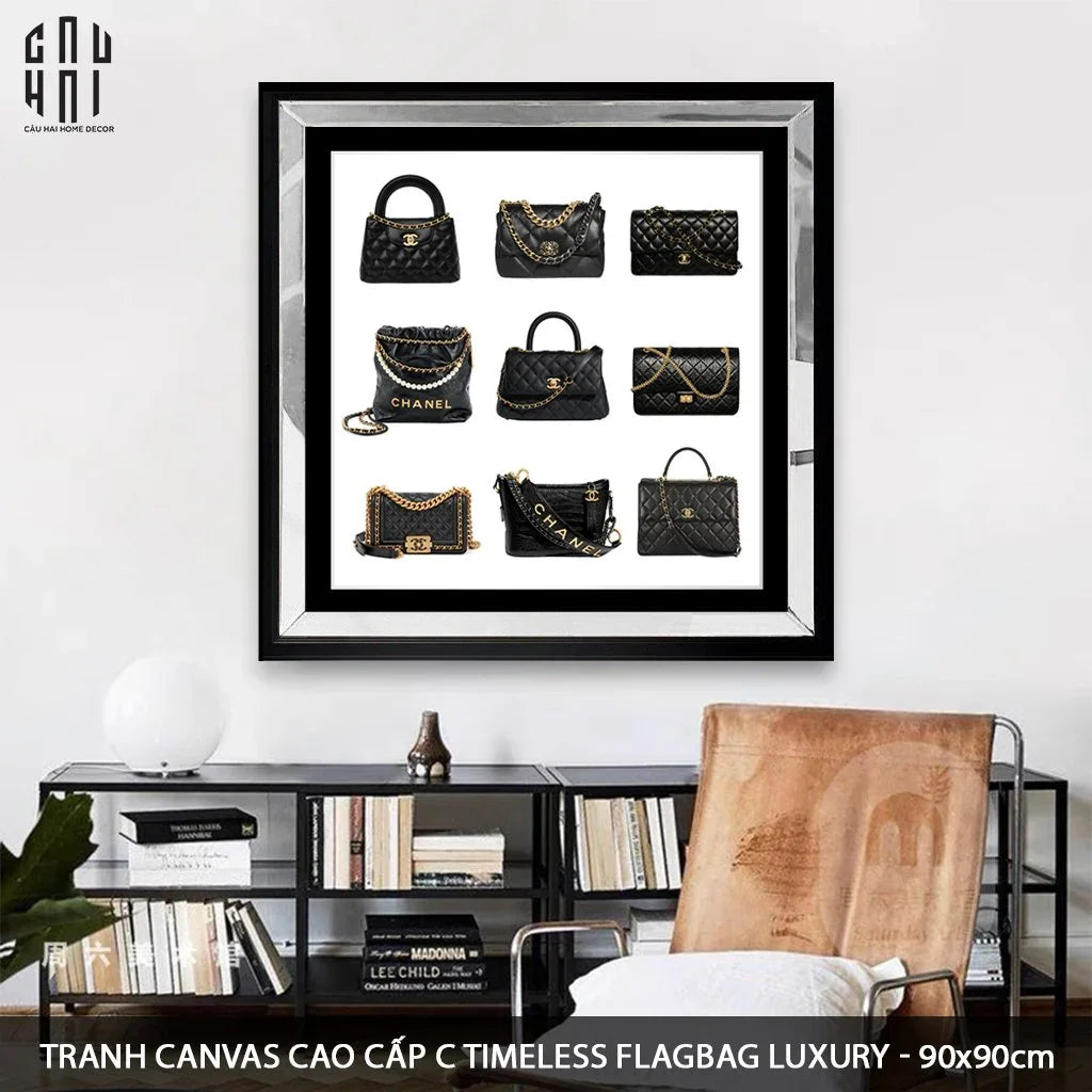 TRANH CANVAS CAO CẤP C TIMELESS FLAGBAG LUXURY 90X90CM - CẬU HAI HOME DECOR