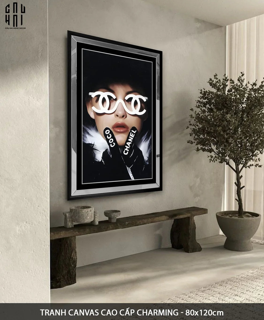 TRANH CANVAS CAO CẤP CHARMING 80X120CM - CẬU HAI HOME DECOR