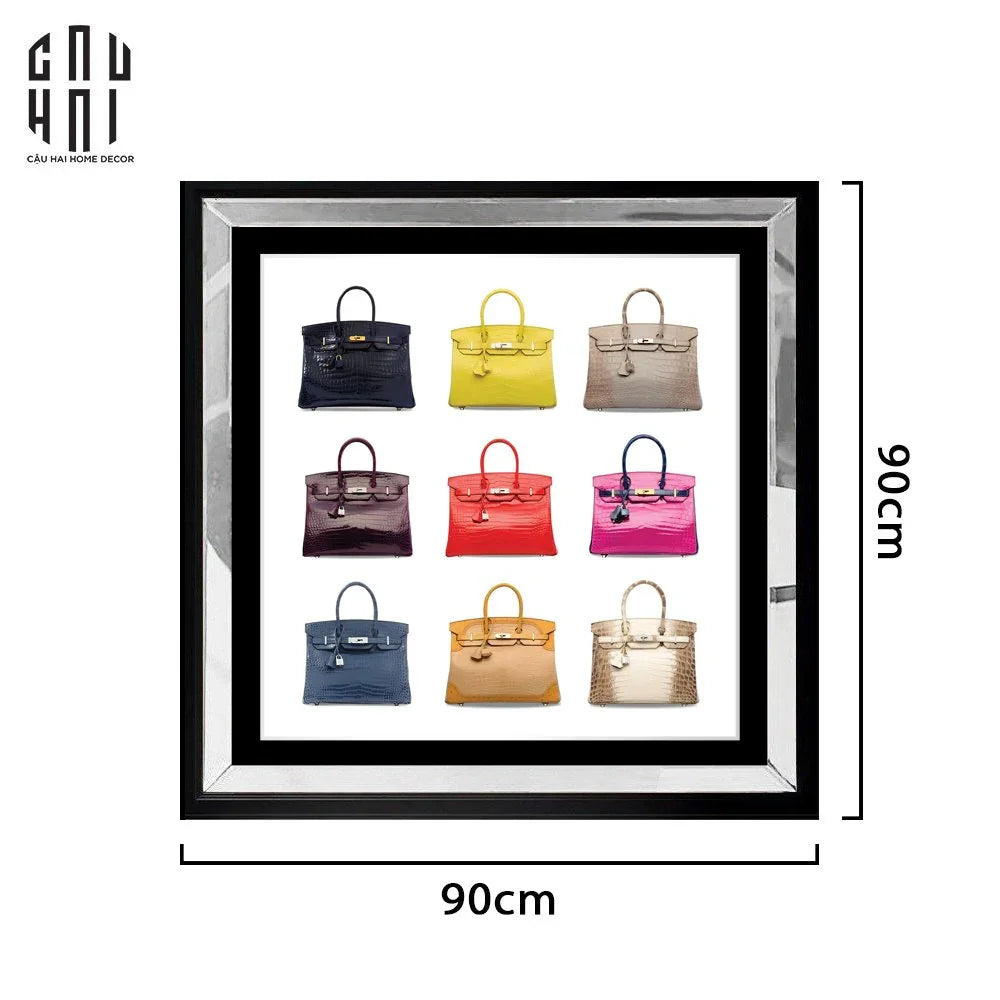 TRANH CANVAS CAO CẤP H BIRKIN CROCODILE LUXRY 90X90CM - CẬU HAI HOME DECOR